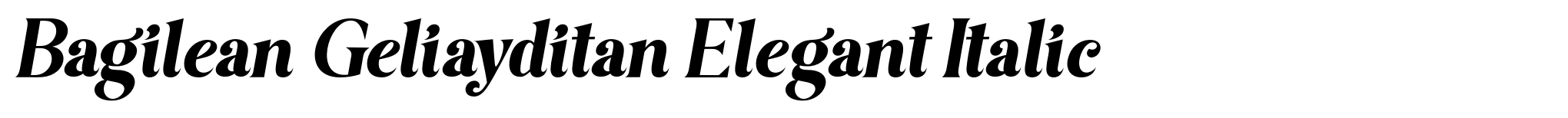 Bagilean Geliayditan Elegant Italic image